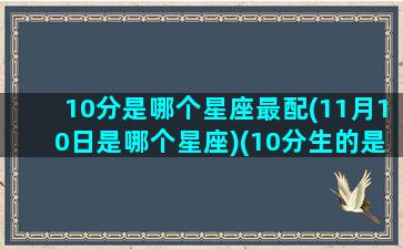 10分是哪个星座最配(11月10日是哪个星座)(10分生的是什么星座)