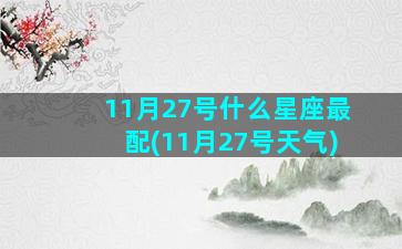 11月27号什么星座最配(11月27号天气)