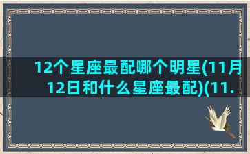 12个星座最配哪个明星(11月12日和什么星座最配)(11.12啥星座)