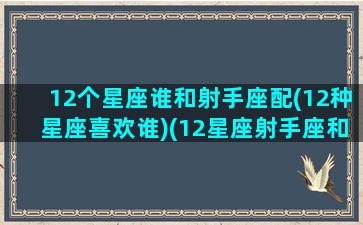 12个星座谁和射手座配(12种星座喜欢谁)(12星座射手座和什么星座最配)