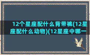 12个星座配什么背带裤(12星座配什么动物)(12星座中哪一个星座穿着搭配最好看)