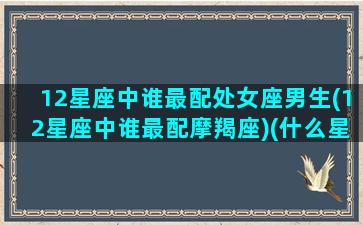 12星座中谁最配处女座男生(12星座中谁最配摩羯座)(什么星座最配处女座男)