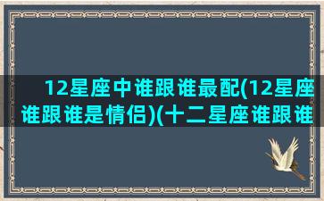 12星座中谁跟谁最配(12星座谁跟谁是情侣)(十二星座谁跟谁最般配)