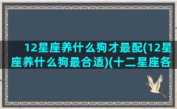 12星座养什么狗才最配(12星座养什么狗最合适)(十二星座各适合养什么狗狗)