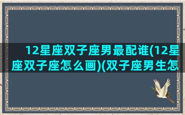 12星座双子座男最配谁(12星座双子座怎么画)(双子座男生怎么画帅)