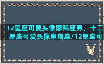 12星座可爱头像摩羯座男，十二星座可爱头像摩羯座/12星座可爱头像摩羯座男，十二星座可爱头像摩羯座-我的网站