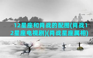 12星座和肖战的配图(肖战12星座电视剧)(肖战星座属相)