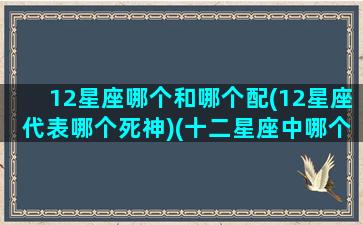 12星座哪个和哪个配(12星座代表哪个死神)(十二星座中哪个星座和哪个星座最配)