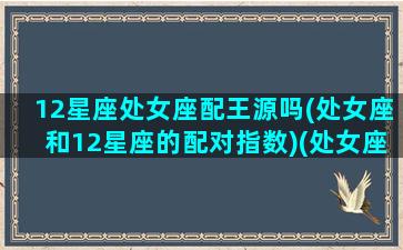 12星座处女座配王源吗(处女座和12星座的配对指数)(处女座和星座最配做朋友)