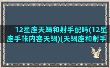 12星座天蝎和射手配吗(12星座手帐内容天蝎)(天蝎座和射手座的匹配程度)