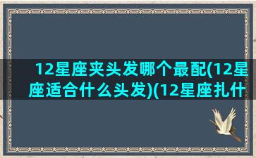 12星座夹头发哪个最配(12星座适合什么头发)(12星座扎什么头发)