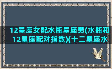 12星座女配水瓶星座男(水瓶和12星座配对指数)(十二星座水瓶座女和什么星座最配)