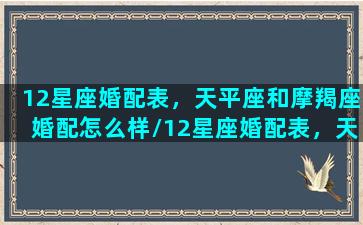 12星座婚配表，天平座和摩羯座婚配怎么样/12星座婚配表，天平座和摩羯座婚配怎么样-我的网站