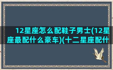 12星座怎么配鞋子男士(12星座最配什么豪车)(十二星座配什么车什么颜色)