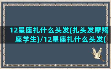 12星座扎什么头发(扎头发摩羯座学生)/12星座扎什么头发(扎头发摩羯座学生)-我的网站