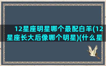 12星座明星哪个最配白羊(12星座长大后像哪个明星)(什么星座和白羊比较匹配)