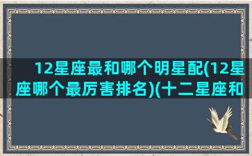 12星座最和哪个明星配(12星座哪个最厉害排名)(十二星座和谁最搭)