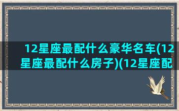 12星座最配什么豪华名车(12星座最配什么房子)(12星座配的车)