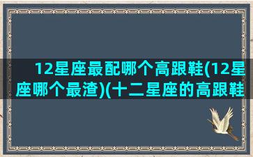 12星座最配哪个高跟鞋(12星座哪个最渣)(十二星座的高跟鞋都是什么样子的)