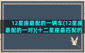 12星座最配的一辆车(12星座最配的一对)(十二星座最匹配的豪车或跑车)