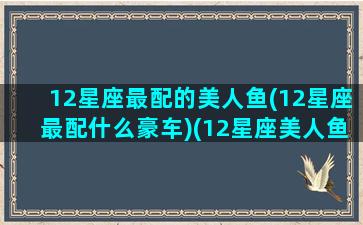 12星座最配的美人鱼(12星座最配什么豪车)(12星座美人鱼哪个最漂亮)