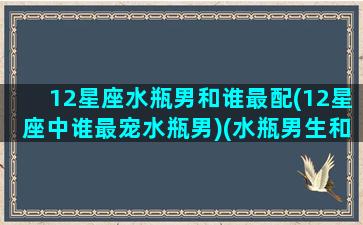 12星座水瓶男和谁最配(12星座中谁最宠水瓶男)(水瓶男生和什么星座最配对)