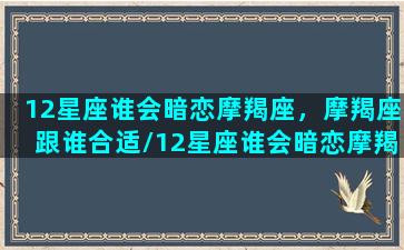 12星座谁会暗恋摩羯座，摩羯座跟谁合适/12星座谁会暗恋摩羯座，摩羯座跟谁合适-我的网站