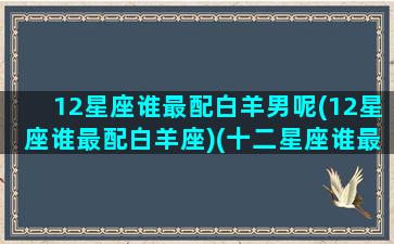 12星座谁最配白羊男呢(12星座谁最配白羊座)(十二星座谁最配白羊座)