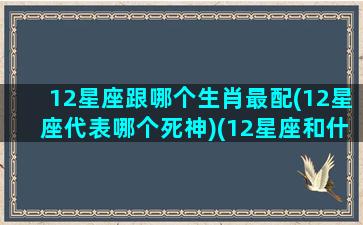 12星座跟哪个生肖最配(12星座代表哪个死神)(12星座和什么座最配对)