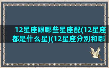 12星座跟哪些星座配(12星座都是什么星)(12星座分别和哪个星座最配对)