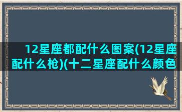 12星座都配什么图案(12星座配什么枪)(十二星座配什么颜色好看)