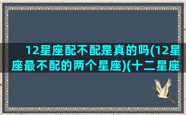 12星座配不配是真的吗(12星座最不配的两个星座)(十二星座和哪个星座绝配和绝不能配)