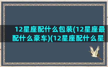 12星座配什么包装(12星座最配什么豪车)(12星座配什么星座最好)