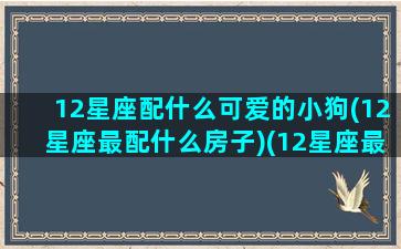 12星座配什么可爱的小狗(12星座最配什么房子)(12星座最适合的颜色)