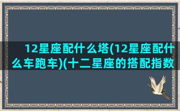 12星座配什么塔(12星座配什么车跑车)(十二星座的搭配指数是多少)