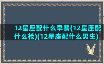 12星座配什么早餐(12星座配什么枪)(12星座配什么男生)