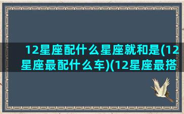 12星座配什么星座就和是(12星座最配什么车)(12星座最搭配什么星座)