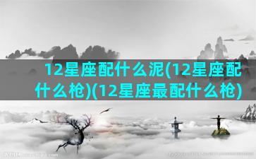 12星座配什么泥(12星座配什么枪)(12星座最配什么枪)