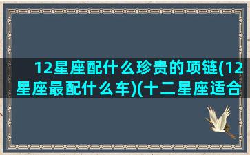 12星座配什么珍贵的项链(12星座最配什么车)(十二星座适合什么样的项链)