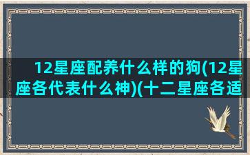 12星座配养什么样的狗(12星座各代表什么神)(十二星座各适合养什么狗狗)