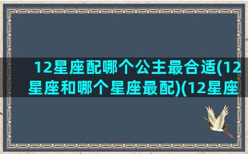 12星座配哪个公主最合适(12星座和哪个星座最配)(12星座和谁最般配)