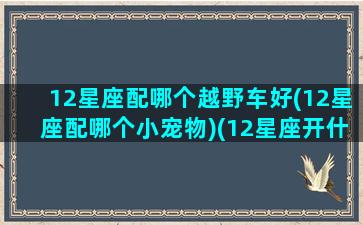 12星座配哪个越野车好(12星座配哪个小宠物)(12星座开什么车)