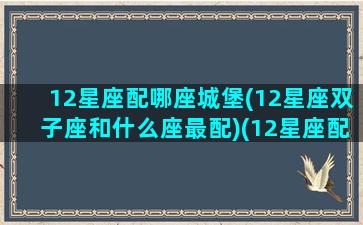 12星座配哪座城堡(12星座双子座和什么座最配)(12星座配对双子座女生)