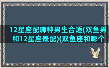 12星座配哪种男生合适(双鱼男和12星座最配)(双鱼座和哪个星座的男生最配)