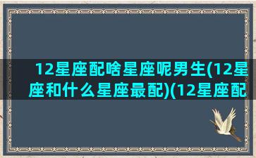 12星座配啥星座呢男生(12星座和什么星座最配)(12星座配谁)