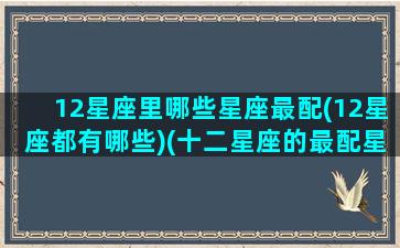 12星座里哪些星座最配(12星座都有哪些)(十二星座的最配星座)