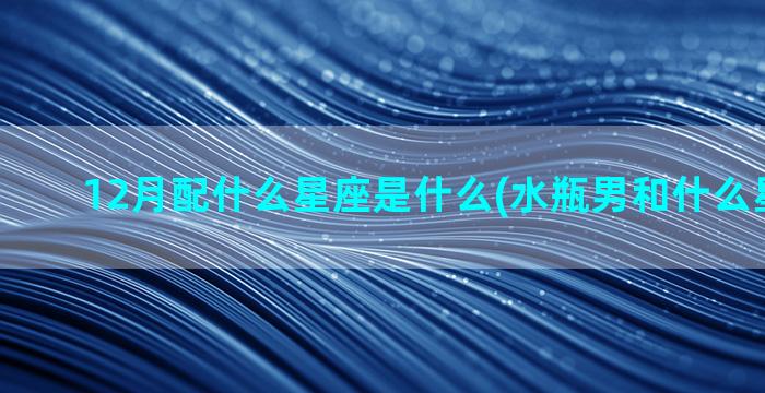 12月配什么星座是什么(水瓶男和什么星座最配)