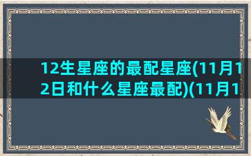 12生星座的最配星座(11月12日和什么星座最配)(11月12日星座)