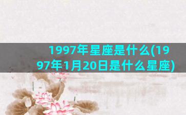 1997年星座是什么(1997年1月20日是什么星座)