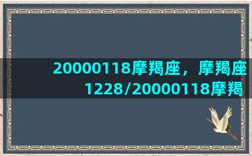 20000118摩羯座，摩羯座1228/20000118摩羯座，摩羯座1228-我的网站